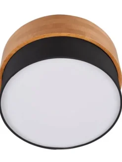 Trio Lighting Sisustusvalaisimet|kattovalaisin Seasons 30 cm E14 musta/puu