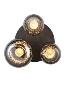 Trio Lighting Sisustusvalaisimet|kattovalaisin Diva 3-os E27 mattamusta/kromatt