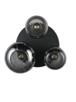Trio Lighting Sisustusvalaisimet|kattovalaisin Diva 3-os E27 mattamusta/kromatt