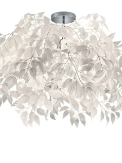 Trio Lighting Sisustusvalaisimet|kattovalaisin Leavy 70 cm 3xE27 valkoinen