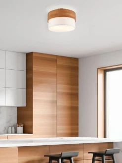 Trio Lighting Sisustusvalaisimet|kattovalaisin Seasons 30 cm E14 valkoinen/puu