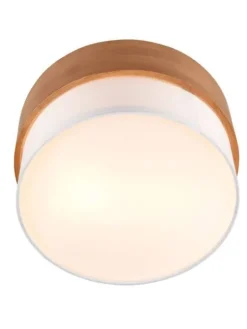 Trio Lighting Sisustusvalaisimet|kattovalaisin Seasons 30 cm E14 valkoinen/puu
