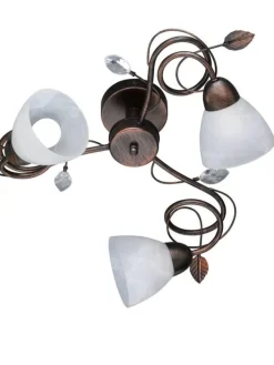 Trio Lighting Sisustusvalaisimet|kattovalaisin Traditio 3-os E14 rustiikki
