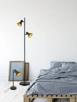 lattiavalaisin Nina 2xE14 musta>Trio Lighting Outlet