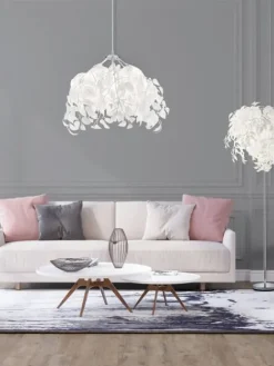 Trio Lighting Sisustusvalaisimet|lattiavalaisin Leavy 3xE14 valkoinen
