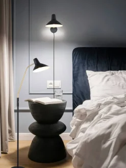 Trio Lighting Sisustusvalaisimet|lattiavalaisin Traveller E27 mattamusta/mattam