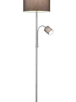 Trio Lighting Sisustusvalaisimet|lattiavalaisin Hotel E27+E14 harmaa