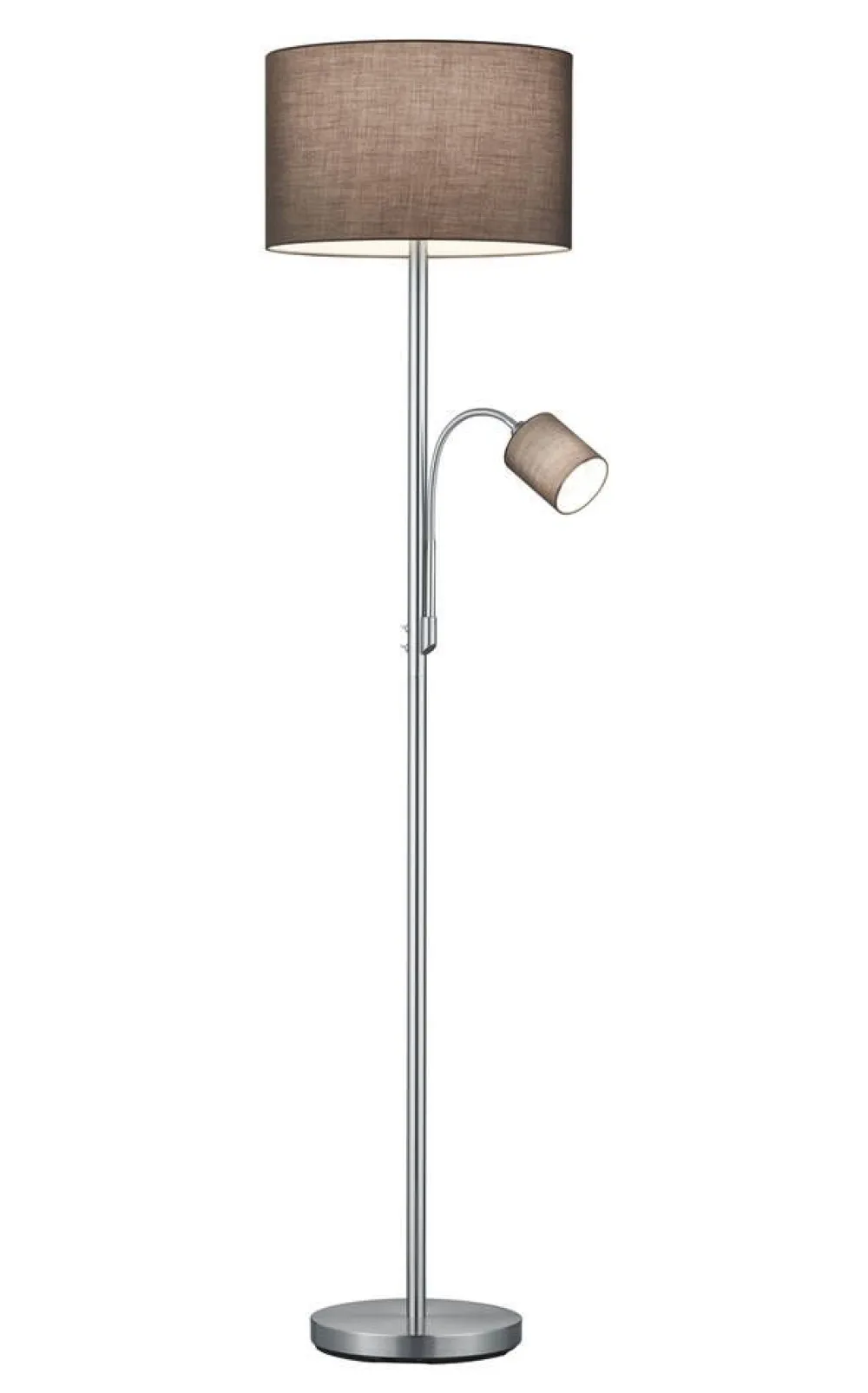 Trio Lighting Sisustusvalaisimet|lattiavalaisin Hotel E27+E14 harmaa