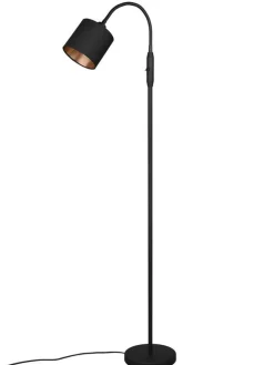 Trio Lighting Sisustusvalaisimet|lattiavalaisin Tommy 1-os E14 mattamusta/kulta