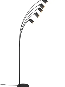 Trio Lighting Sisustusvalaisimet|lattiavalaisin Marley 5-os GU10 mattamusta