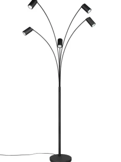 Trio Lighting Sisustusvalaisimet|lattiavalaisin Marley 5-os GU10 mattamusta