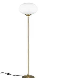 Trio Lighting Sisustusvalaisimet|lattiavalaisin Fomento E27 mattamessinki/valko