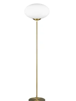 Trio Lighting Sisustusvalaisimet|lattiavalaisin Fomento E27 mattamessinki/valko