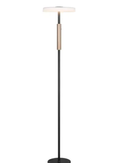 Trio Lighting Sisustusvalaisimet|lattiavalaisin Celeste LED mattamusta/kromattu
