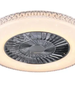 LED kattotuuletin Harstad kromi starlight>Trio Lighting Outlet