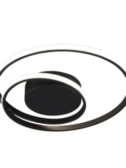 Trio Lighting Sisustusvalaisimet|LED kattovalaisin Zibella mattamusta SCANDI