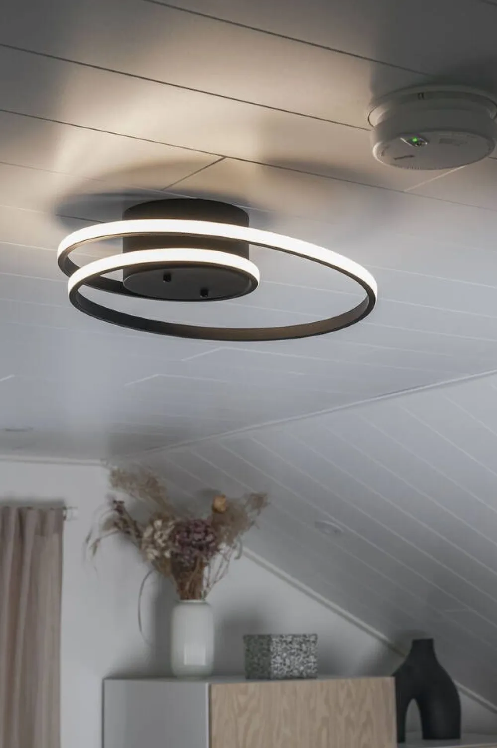 Trio Lighting Sisustusvalaisimet|LED kattovalaisin Zibella mattamusta SCANDI