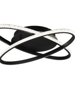 LED kattovalaisin Lane mattamusta/kristalliefe>Trio Lighting Online