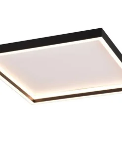 Trio Lighting Sisustusvalaisimet|LED kattovalaisin Rotonda neliö mattamusta