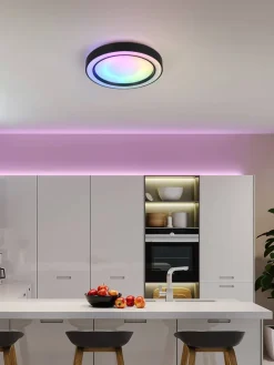LED kattovalaisin Arco 40 cm mattamusta RGBW><noscript><img width=