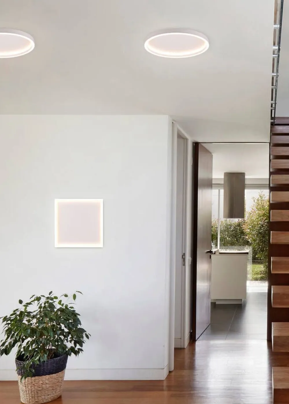 Trio Lighting Sisustusvalaisimet|LED kattovalaisin Rotonda neliö mattavalkoinen