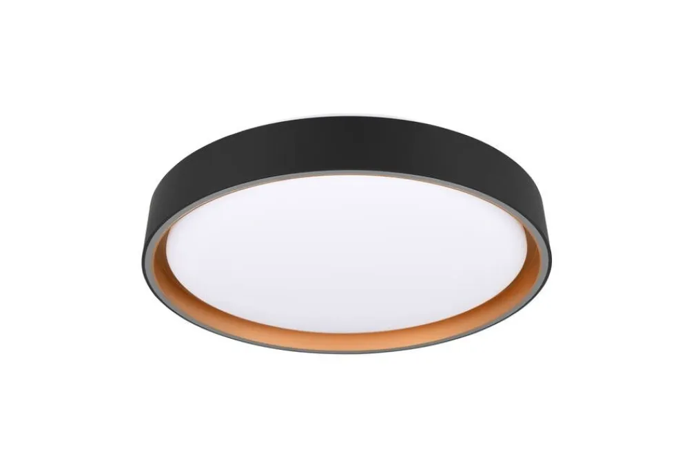 Trio Lighting Sisustusvalaisimet|LED kattovalaisin Felis 40 cm musta/kulta