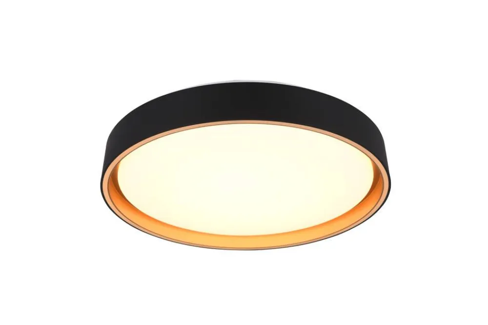 Trio Lighting Sisustusvalaisimet|LED kattovalaisin Felis 40 cm musta/kulta