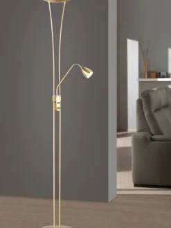 LED lattiavalaisin Arizona uplighter messinki>Trio Lighting Best