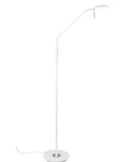 Trio Lighting Sisustusvalaisimet|LED lattiavalaisin Monza mattavalkoinen
