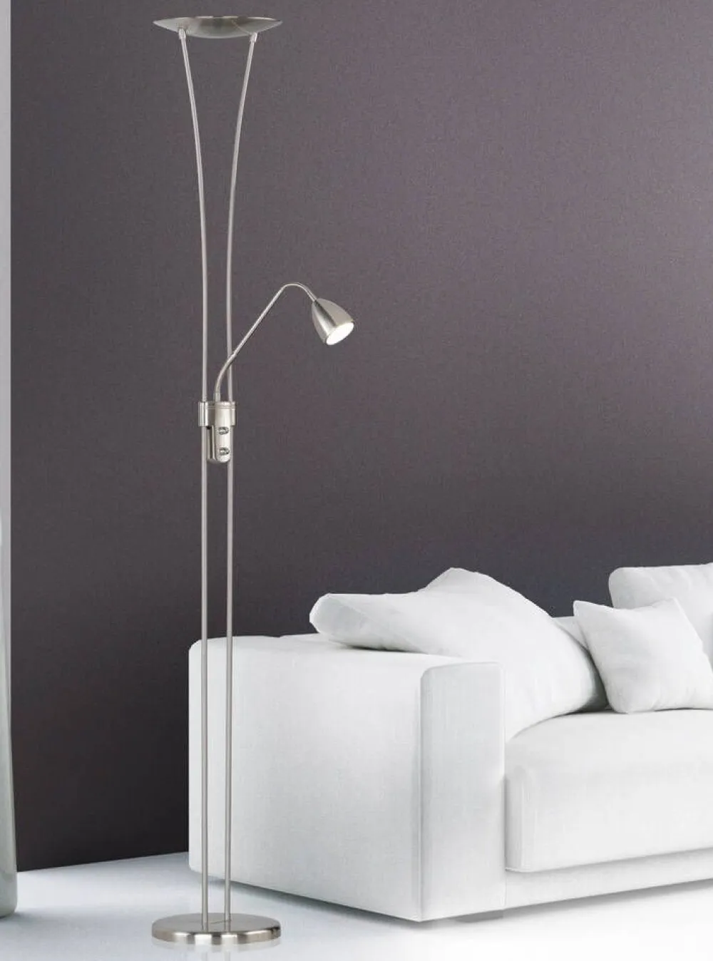 LED lattiavalaisin Arizona uplighter harjattu>Trio Lighting Online