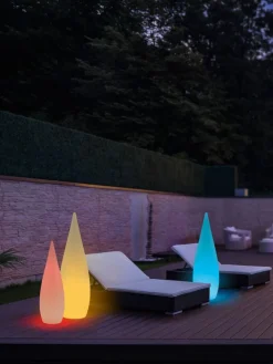 Trio Lighting Sisustusvalaisimet|LED lattiavalaisin Palmas 80 cm valkoinen RGBW