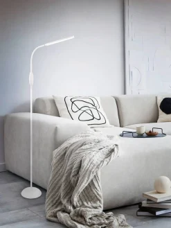 Trio Lighting Sisustusvalaisimet|LED lattiavalaisin Toro valkoinen