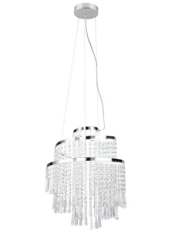 Trio Lighting Sisustusvalaisimet|LED riippuvalaisin Pomp 38 cm kromi/kirkas