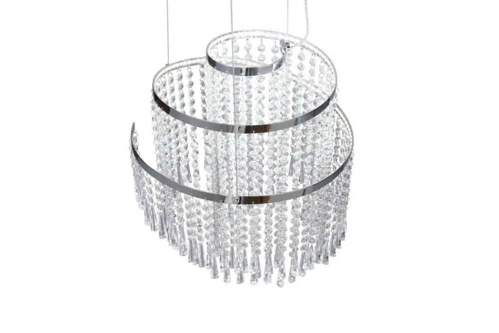 Trio Lighting Sisustusvalaisimet|LED riippuvalaisin Pomp 38 cm kromi/kirkas