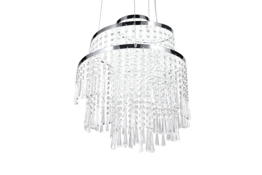 Trio Lighting Sisustusvalaisimet|LED riippuvalaisin Pomp 38 cm kromi/kirkas