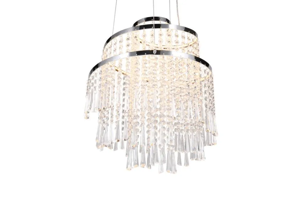 Trio Lighting Sisustusvalaisimet|LED riippuvalaisin Pomp 38 cm kromi/kirkas