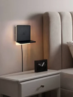 Trio Lighting Sisustusvalaisimet|LED seinävalaisin Fairfield mattamusta latausa