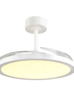 Trio Lighting Sisustusvalaisimet|LED tuuletinkattovalaisin Kasfjord mattavalkoi