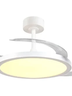 Trio Lighting Sisustusvalaisimet|LED tuuletinkattovalaisin Kasfjord mattavalkoi