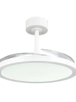 Trio Lighting Sisustusvalaisimet|LED tuuletinkattovalaisin Kasfjord mattavalkoi