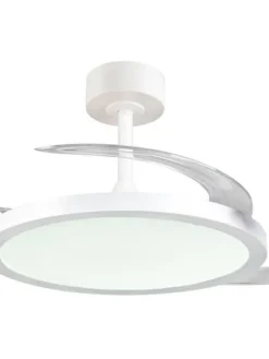 Trio Lighting Sisustusvalaisimet|LED tuuletinkattovalaisin Kasfjord mattavalkoi