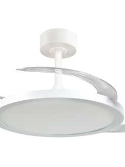 Trio Lighting Sisustusvalaisimet|LED tuuletinkattovalaisin Kasfjord mattavalkoi