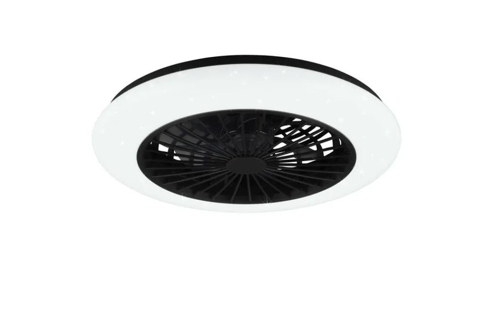 Trio Lighting Sisustusvalaisimet|LED tuuletinkattovalaisin Stralsund mattamusta