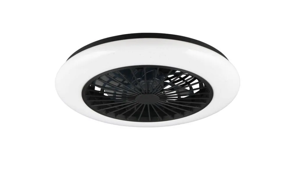 Trio Lighting Sisustusvalaisimet|LED tuuletinkattovalaisin Stralsund mattamusta