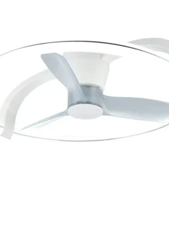 Trio Lighting Sisustusvalaisimet|LED tuuletinkattovalaisin Stockholm mattavalko