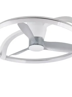 Trio Lighting Sisustusvalaisimet|LED tuuletinkattovalaisin Stockholm mattavalko