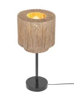 pöytävalaisin Smilla E27 sisal>Trio Lighting