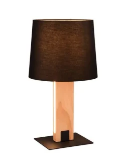 Trio Lighting Sisustusvalaisimet|pöytävalaisin Rahul LED + E27 puu/musta