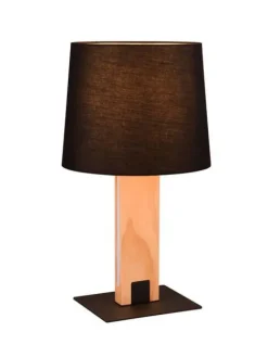 Trio Lighting Sisustusvalaisimet|pöytävalaisin Rahul LED + E27 puu/musta