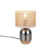pöytävalaisin Tara 33 cm E27 beige/kromattu>Trio Lighting Outlet